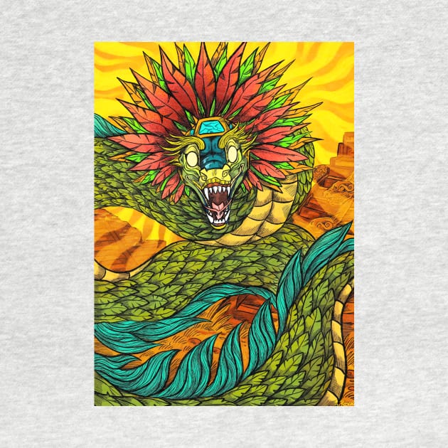 Quetzalcoatl, The Feathered Serpent by Cari.boou